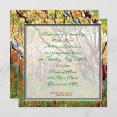 ブリダシャワー、Blossom Vincent vanゴッホのオーチャード 招待状 (正面/裏面)