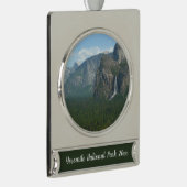 ブリダルヴェール滝とハーフドームatヨセミテ シルバープレートバナーオーナメント (右)