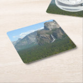 ブリダルヴェール滝とハーフドームatヨセミテ スクエアペーパーコースター (アングル)