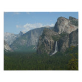 ブリダルヴェール滝とハーフドームatヨセミテ フォトプリント (正面)