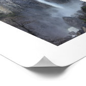 ブリダルヴェール滝ウォーターフォールブルーカラー写真 ポスター (角)