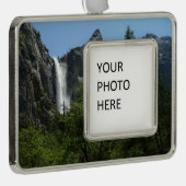 ブリダルヴェール滝ズアットヨセミテ国立公園 シルバープレートフレームオーナメント (右)