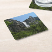 ブリダルヴェール滝ズアットヨセミテ国立公園 スクエアペーパーコースター (アングル)