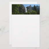 ブリダルヴェール滝ズアットヨセミテ国立公園 便箋 (正面/裏面)