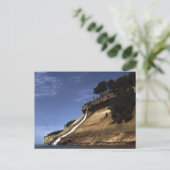 ブリダルヴェール秋、写真の岩Ntl。レイクショアMI ポストカード (スタンド正面)