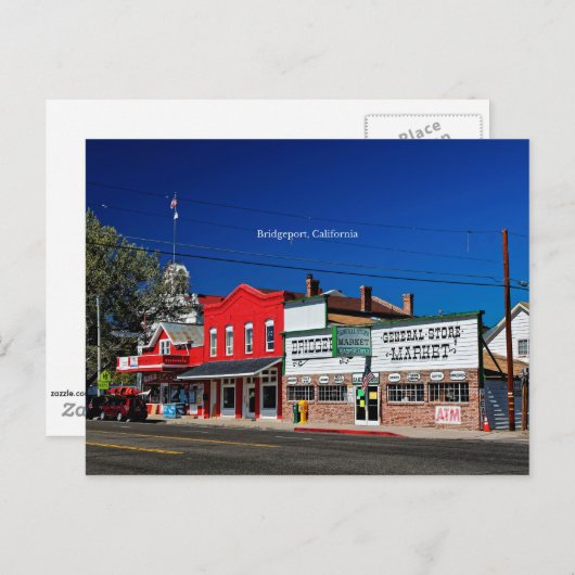 ブリヂポートカリフォルニアのラベル付き写真 ポストカード (正面/裏面)