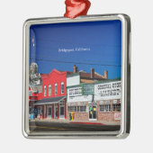 ブリヂポートカリフォルニアのラベル付き写真 メタルオーナメント (左)