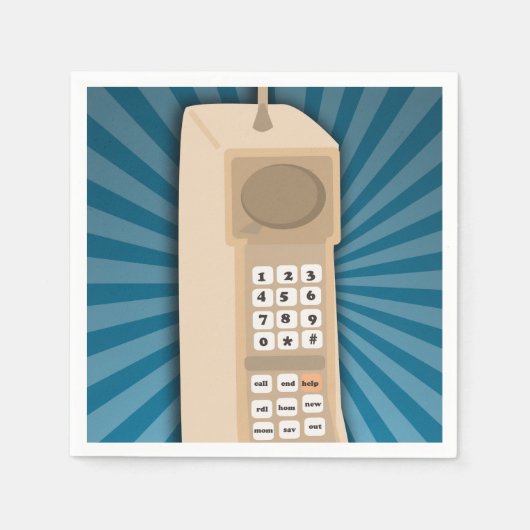 ブリッおもしろいク携帯電話 スタンダードカクテルナプキン (正面)