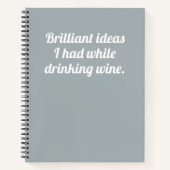 ブリッおもしろいトアイディアワイン引用文 ノートブック (正面)