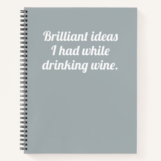 ブリッおもしろいトアイディアワイン引用文 ノートブック (正面)