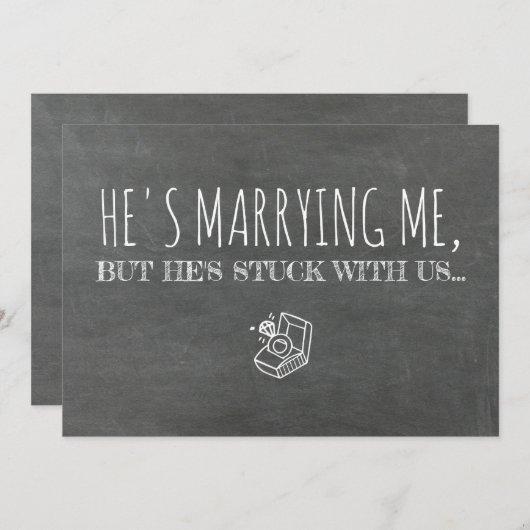 ブリッおもしろいドメイド/メイド・オブ・オーナー(花嫁付き添い人)提案 招待状 (正面/裏面)