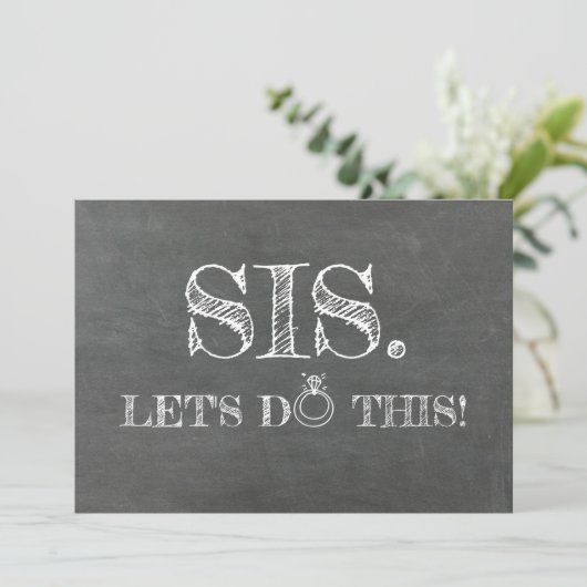 ブリッおもしろいドメイド/メイド・オブ・オーナー(花嫁付き添い人)提案 招待状 (スタンド正面)