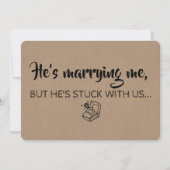 ブリッおもしろいドメイド/メイド・オブ・オーナー(花嫁付き添い人)提案 招待状 (正面)