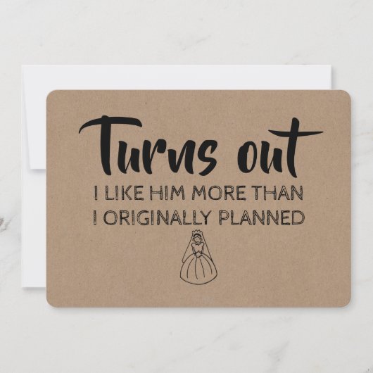 ブリッおもしろいドメイド/メイド・オブ・オーナー（花嫁付き添い人）提案 招待状 (正面)