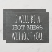 ブリッおもしろいドメイド/メイド・オブ・オーナー（花嫁付き添い人）提案 招待状 (正面/裏面)