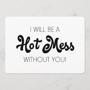 ブリッおもしろいドメイド/メイド・オブ・オーナー（花嫁付き添い人）提案 招待状