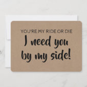 ブリッおもしろいドメイド/メイド・オブ・オーナー(花嫁付き添い人)提案 招待状 (正面)