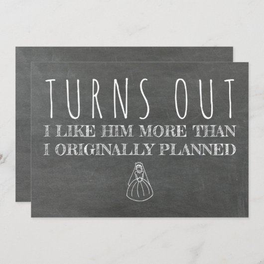 ブリッおもしろいドメイド/メイド・オブ・オーナー(花嫁付き添い人)提案 招待状 (正面/裏面)