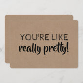 ブリッおもしろいドメイド/メイド・オブ・オーナー（花嫁付き添い人）提案 招待状 (正面/裏面)