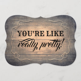 ブリッおもしろいドメイド/メイド・オブ・オーナー（花嫁付き添い人）素朴ウッド 招待状