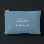 ブリッエレガントドメイドダスティブルーアクセサリーポーチ アクセサリーポーチ<br><div class="desc">Bridesmaid Dusty Blue Accessories Pouch,お申し込み先にエレガントは、オンラインのパーソナライズテンプレートを使用して、Bridesmaidの名前をパーソナライズしてください。パーソナル化テンプレートは、カートに追加する前に関連するデザインを適宜変更することにより、メイド・オブ・オーナー(花嫁付き添い人)などの他のゲストロール用に文字をパーソナライズするために容易に使用され結婚る。どのもし文字のフォントサイズも変更したい場合は、ご注文の前に「デザインツールを使って編集クリック」を「更に」に変更してカスタマイズ下さい。</div>