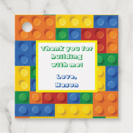 ブリッカラフルク建物ブロックバースデーパーティー フェイバータグ