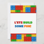 ブリッカラフルク建物ブロックバースデーパーティー 招待状 (裏面)