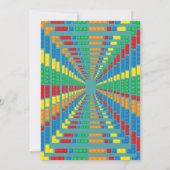 ブリッカラフルク建物ブロックバースデーパーティー 招待状 (裏面)