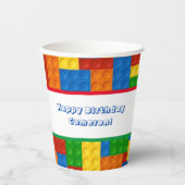 ブリッカラフルク建物ブロックバースデーパーティー 紙コップ (正面)