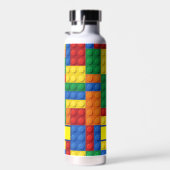 ブリッカラフルク建物ブロックパーソナライズされた ウォーターボトル (右面)