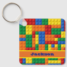 ブリッカラフルク建物ブロックパーソナライズされた キーホルダー