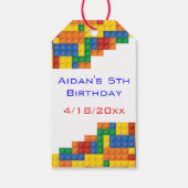 ブリッカラフルク建物ブロックパーティーの好意 ギフトタグ (裏面)