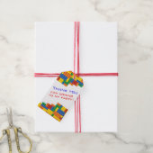 ブリッカラフルク建物ブロックパーティーの好意 ギフトタグ (より糸付き)