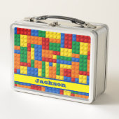 ブリッカラフルク建物ブロック |金属弁当箱 メタルランチボックス (正面)
