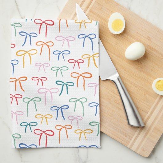 ブリッカラフルツシンプルボンドルパターン キッチンタオル (四つ折り)