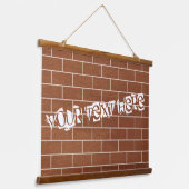 ブリックつるウォールのタペストリカスタムー文字 吊り下げ型タペストリー (傾斜あり)