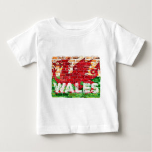 ブリックのウェールズ国旗 ベビーTシャツ