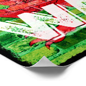 ブリックのウェールズ国旗 ポスター (角)