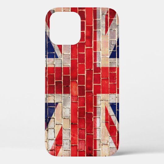 ブリックの壁に英国ユニオンジャック国旗Case-Mate iPhon Case-Mate iPhoneケース (裏面)