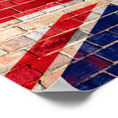 ブリックの壁のポスターのイギリス国旗 ポスター (角)