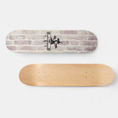 ブリックの背景ビジネスロゴ スケートボード (横)