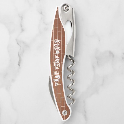 ブリックウォールウェイターのコルクカスタムネジ付き文字 ソムリエナイフ (裏面)