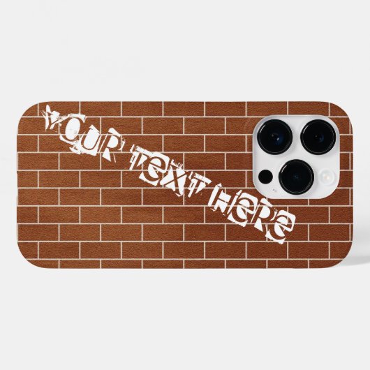 ブリックウォールカスタム文字iPhoneケース Case-Mate iPhoneケース (裏面 (横))
