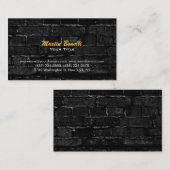 ブリックウォールスクリプトグレーコンサルタント名刺 名刺 (正面/裏面)