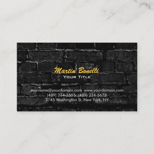 ブリックウォールスクリプトグレーコンサルタント名刺 名刺 (正面)