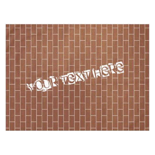 ブリックウォールテーブルクロスカスタム文字 テーブルクロス (正面(横))