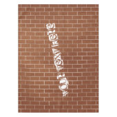 ブリックウォールテーブルクロスカスタム文字 テーブルクロス (正面)