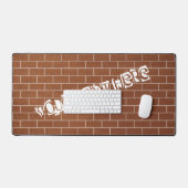 ブリックウォールデザインカスタム文字 デスクマット (キーボード&マウス)