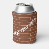 ブリックウォールデザインクーラーボックスカスタムと文字 缶クーラー (缶裏面)