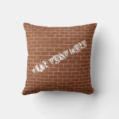 ブリックウォールデザイン装飾用クッション-カスタム文字 クッション (裏面)